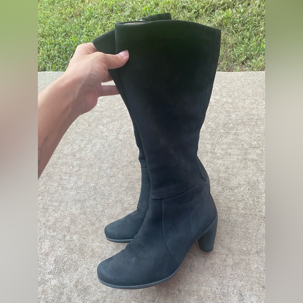 Ecco Black Knee-High Women's Boots